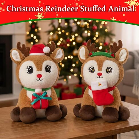 Christmas Santa Claus Plush Santa Claus Stuffed Animals Wearing Christmas Trees Hat Kawaii Gnome Plushie Creative Party Decor Gift for Kids(Santa Claus, 13 Inch in Kuwait