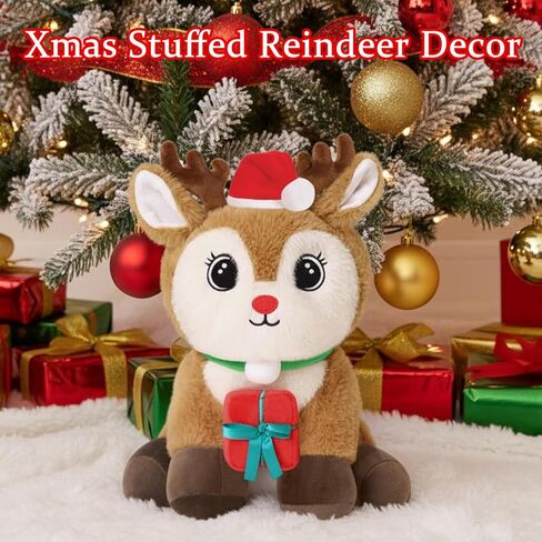 Christmas Santa Claus Plush Santa Claus Stuffed Animals Wearing Christmas Trees Hat Kawaii Gnome Plushie Creative Party Decor Gift for Kids(Santa Claus, 13 Inch in Kuwait