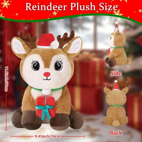 Christmas Santa Claus Plush Santa Claus Stuffed Animals Wearing Christmas Trees Hat Kawaii Gnome Plushie Creative Party Decor Gift for Kids(Santa Claus, 13 Inch in Kuwait