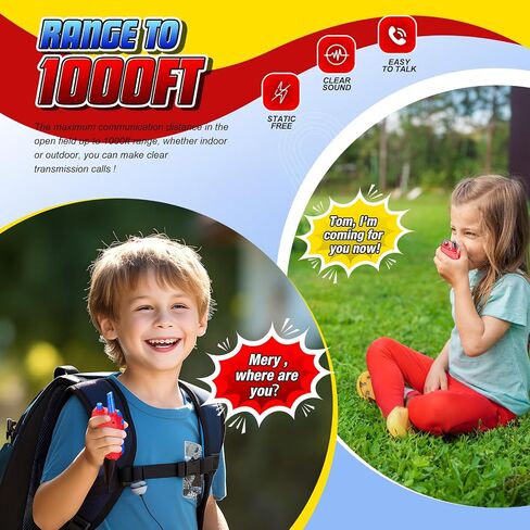 Spider Walkie Talkies Rechargeable Toys for Kids : Gifts for Boys Ages 3 4 5 6 7 8 9 10 Kids Walkie Talkies 2 Pack Outdoor Hiking Toy for 5-7 Year Old Boy Christmas Birthday Gift 2 Way Radio for Boys in Kuwait