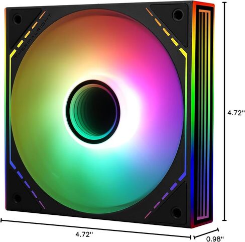 Thermalright TL-M12R-S CPU Case Fan, 120mm with ARGB Mirror Light Effect,4pin PWM Silent Computer Cooler ARGB Fan, for Case CPU Liquid Cooler and CPU Air Cooler in Kuwait