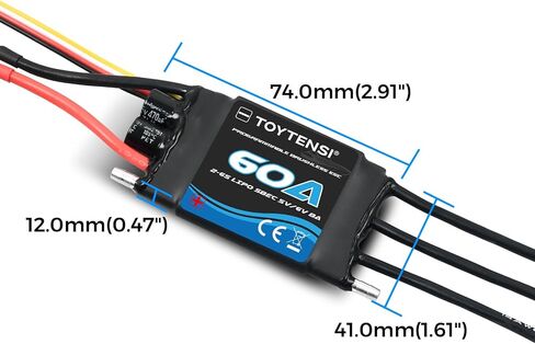 80A 2-6S Water Cooling Brushless Marine ESC for RC Boat with 4.0mm Bullet and XT90 connectors in Kuwait