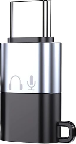 [MFI Certified] Lightning to USB C Calling Audio Adapter Calling ، USBC Male to Female Lightning Headphone Adapter لـ Apple iPhone 16 15 Pro Max iPad Galaxy استدعاء الميكروفون ليس للشحن من أجل Live in Kuwait