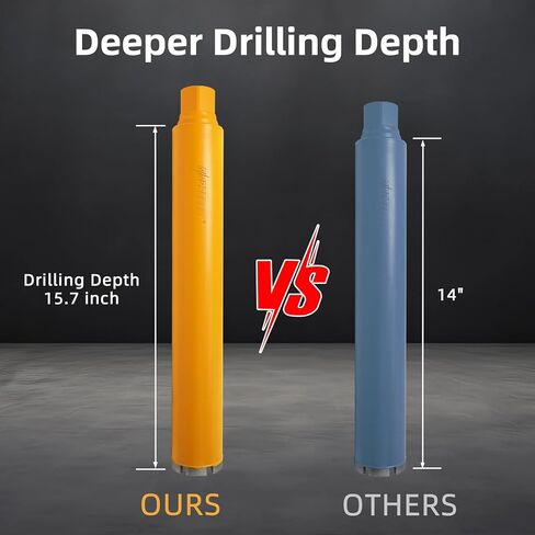 بتات الحفر الأساسية الماس البطيئة 6 بوصة للخرسانة والبناء الصلبة بتات أساسية مع ارتفاع قطاع 10 مم ، وعمق الحفر 15.7 "1-1/4"-7 أربور in Kuwait
