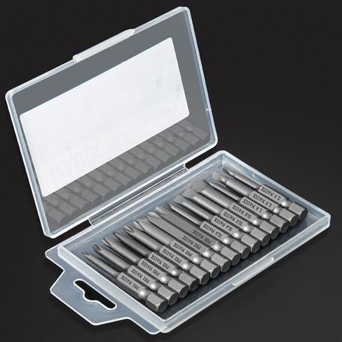 Triangle Drill Bit Set (10pcs- 2" Long S2 Steel Magnetic Heads) 1/4 Inch Hex Shank Triangle Screwdriver Bits Sizes 1.8mm, 2mm, 2.3mm, 2.7mm, 3mm (2 of Each Size) in Saudi Arabia