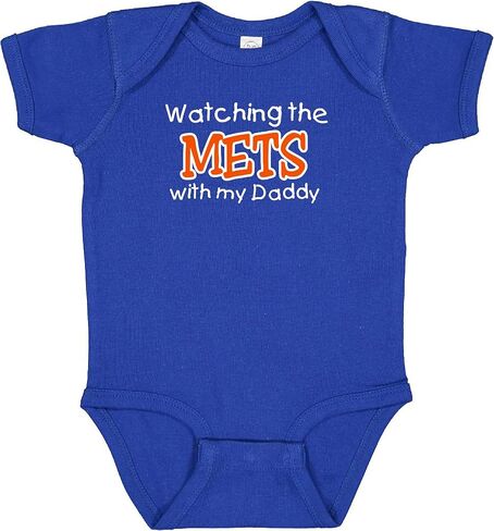 الفضوليون يشاهدون ميتس مع قميص My Daddy Baby Boy's Bodysuit للأطفال الصغار - ملكي in Kuwait