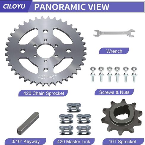 High Speed Mini Bike 420 Sprocket 40T 6 Hole 37mm Bore Replacement for Coleman CT100U CC100X RB100 Monster Mega Moto MMB80 105 Baja Doodle Bug DB30 Motovox MBX10 Mini Bike Accessories Parts in Saudi Arabia
