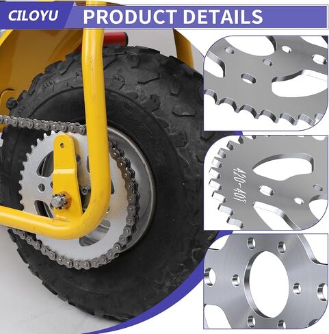 High Speed Mini Bike 420 Sprocket 40T 6 Hole 37mm Bore Replacement for Coleman CT100U CC100X RB100 Monster Mega Moto MMB80 105 Baja Doodle Bug DB30 Motovox MBX10 Mini Bike Accessories Parts in Saudi Arabia