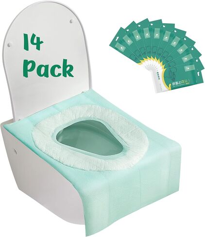 Toilet Seat Covers Disposable,30 Pack Colorful Toilet Seat Covers for Adults and Kids Potty Training,XL Waterproof Travel Accessories for Public Restrooms,Airplane,Camping in Kuwait