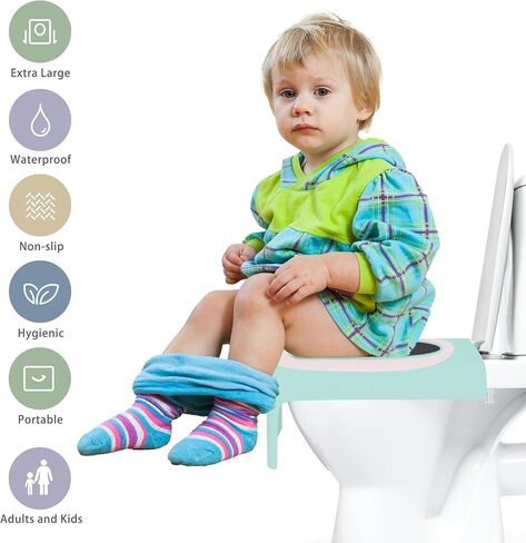 Toilet Seat Covers Disposable,30 Pack Colorful Toilet Seat Covers for Adults and Kids Potty Training,XL Waterproof Travel Accessories for Public Restrooms,Airplane,Camping in Kuwait