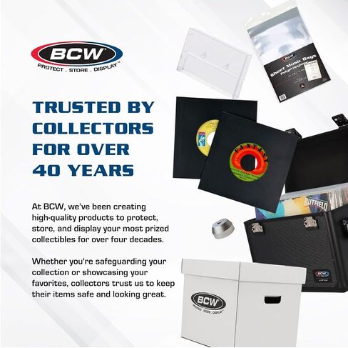 BCW 12-Inch Medium Record Dividers - White | 25 Pack | Premium Quality Archival Plastic Dividers for Vinyl Organization | Precision Cut for Album Storage Boxes in Saudi Arabia