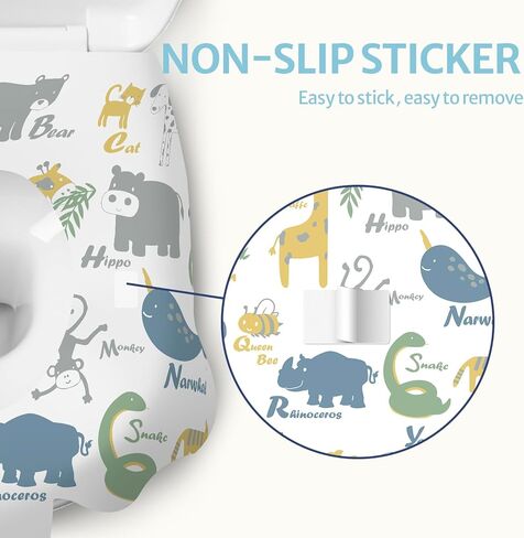 Blissful Diary 15 Pcs Toilet Seat Covers Disposable for Toddlers & Adults, Extra Large Waterproof, Portable Package for Travel, Kids Potty Training(Animal) in Kuwait