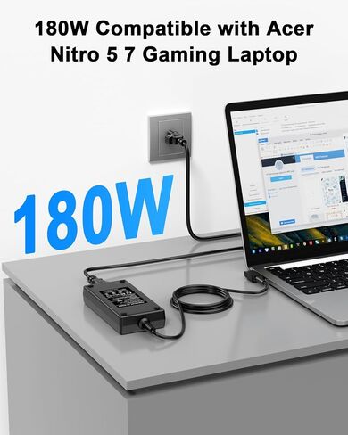 65W استبدال شاحن الكمبيوتر المحمول لـ Acer Aspire 5/3/1 A515-54 A315-24P ، Chromebook N15Q8 N15Q9 N16P1 C738T C740 PA-1450-26 ، SWIFT 3 ، SPIN 1/3/5 ، SF314-51 SP111-32N CB3-131 in Kuwait