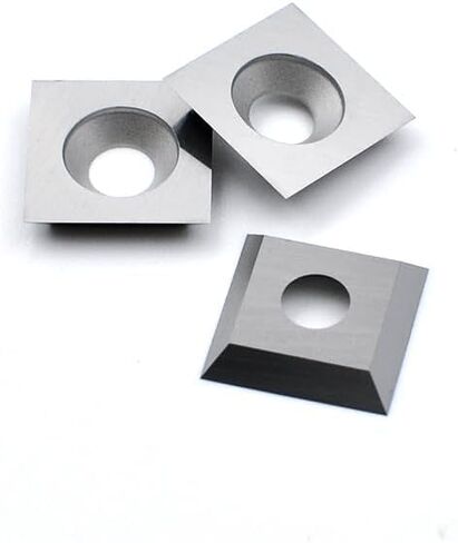 10.5mm Square Carbide Inserts Cutters Knives with 4 Cutting Edge 10.5×10.5×1.5mm-35° Replacement Cutter for Woodworking Fits Spiral Helical Planer Cutter Head or lathe Turning Tipped, 10pcs in Kuwait