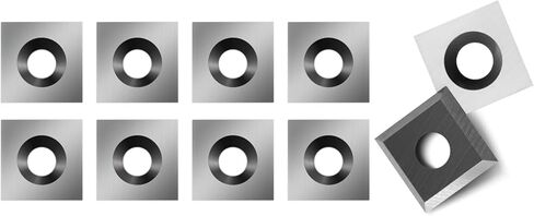 10.5mm Square Carbide Inserts Cutters Knives with 4 Cutting Edge 10.5×10.5×1.5mm-35° Replacement Cutter for Woodworking Fits Spiral Helical Planer Cutter Head or lathe Turning Tipped, 10pcs in Kuwait