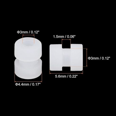 MECCANIXITY RC Anti Vibration Rubber Balls for RC F4 F7 Flight Controller M2x6mm Shock Absorption Balls (White), Pack of 24 in Kuwait