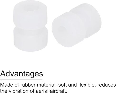 MECCANIXITY RC Anti Vibration Rubber Balls for RC F4 F7 Flight Controller M2x6mm Shock Absorption Balls (White), Pack of 24 in Kuwait