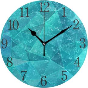 Silent Non Ticking Round Wall Clock, Bee and Honeycomb Vintage Home Decor Battery Operated for Living Room, Kitchen, Bedroom