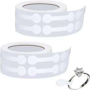2 Rolls of Jewelry Price Tags, White Jewelry Price Tags Stickers Price Display Labels Blank Tags Price Marking Tags Price Tags for Jewelry Earrings Cosmetics Clothing