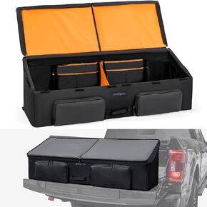 ISSYAUTO Full Size Truck Bed Cargo Box Organizer for Pickup, Waterproof Truck Bed Cargo Bag, Storage Organizer Carrier Accessories for Groceries, Golf, Easily Slide in and Out, Easy Access