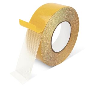 Mofanniy Double Sided Fabric Tape Strong Sticky Mesh Tape Carpet Tape Clear Tape for Clothes Traceless Removal Multifunctional Double Stick Tape Heavy Duty 2 Sided Tape 2In x33FT(10m)