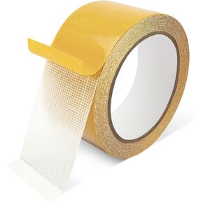 Mofanniy Double Sided Fabric Tape Strong Sticky Mesh Tape Carpet Tape Clear Tape for Clothes Traceless Removal Multifunctional Double Stick Tape Heavy Duty 2 Sided Tape 2In x33FT(10m)