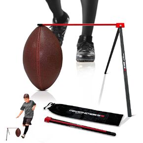 PowerNet Football Kicking Tee Pro | Portable with Included Carry Bag | Durable All Metal Football Holder | Use for Field Goal Practice and Training | Compatible with All Football Sizes