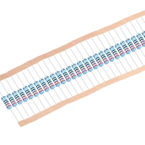 uxcell 100Pcs 220 Ohm Resistor, 2W 1% Tolerance Metal Film Resistors, Lead, 5 Bands for DIY Electronic Projects and Experiments