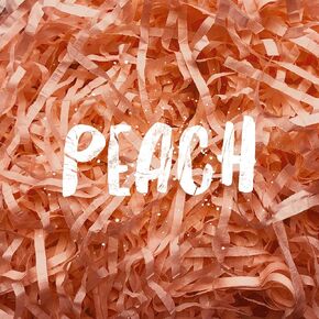 Peach Shredded Tissue Paper Shred Hamper Gift Box Basket Filler Fill Christmas Eco-friendly Biodegradable Compostable Acid-free Colourfast 200g