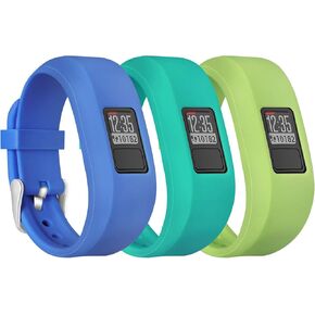 Mosstek متوافق مع Garmin Vivofit 3/Vivofit Jr/Vivofit Jr 2 Bands للأطفال والبنات والأولاد والنساء، ملون لطيف وناعم من السيليكون الرياضي قابل للتعديل بديل Vivofit Jr/Vivofit Jr 2 نطاقات صغيرة وكبيرة in Kuwait
