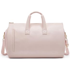 Garment Duffle Bags for Travel,Convertible Carry on Garment Bag with Shoe Compartment,2 in 1 Faux Leather Waterproof Travel Suit Bag with Shoulder Strap for Men Women