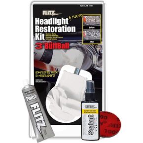 Flitz Headlight Restoration Kit - Premium Headlight Restorer Kit with Advanced Formula - Removes Yellowing, Eliminates Haze, Restores Clarity, Improves Safety & Visibility - Headlight Cleaner Kit