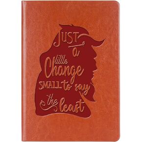 Beauty Beast Quote Gift Fairy Movie Inspired Leather Journal Notebook Princess Belle Lover Notebook Beast Fans Gift (Beauty Style 1)