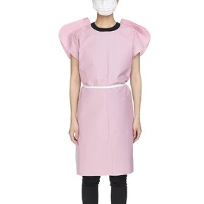 McKesson Exam Gown, Disposable - Poly and Premium Tissue, Front or Back Opening, Short Sleeve, Unisex - Mauve, One Size Fits Most Adults, 21 in x 30 in, 50 Count