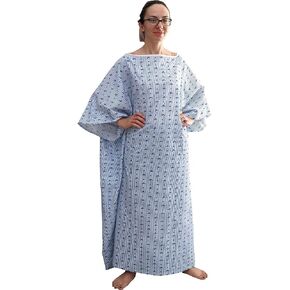 3 Pack - 10XL Hospital Hospital Gown with Tie Back Oversized Bariatric Hospital Gown Washable Patient Robe Big Size Hospital Gown