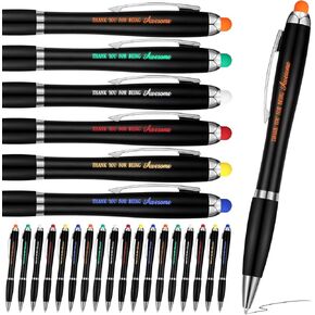 36 Pcs LED Employee Appreciation Pens, 3 in 1 Stylus Pens, Black Ink Ballpoint Pens for Coworker, Nurse, Staff Supplies