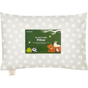 Toddler Pillow with Pillowcase - 13x18 My Little Cuddly Pillow, Viscose Derived From Bamboo Nursery Toddler Pillows for Sleeping,Kids Pillow,Small Travel Pillows,Mini Toddler Bed Pillow (Elly)