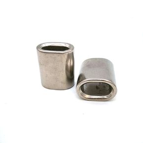 2PCS Cable Ferrule,Stainless Steel 316 Crimping Loop Sleeve for Wire Rope 1/4",Heavy Duty,Marine Grade