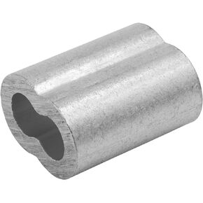 MIL-SPEC Aluminum Swage Sleeves Clip & Ferrules (7/16/ inch) – Oval Duplex Wire Rope Cable Crimping Loop Fittings (Pack of 10)