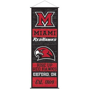 Miami Redhawks Banner and Scroll Sign