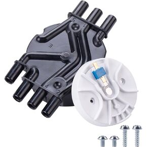 CIOM Ignition Distributor Cap and Rotor Kit Compatible with GMC Trucks V6 4.3L Vortec DR475 DR331 D465 D328A DR475T 10452457 10452458
