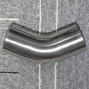 2.5" Stainless Steel Elbow 45° Mandrel Bend Elbow - 1.5D/3.75" CLR Loose Radius - 14GA /.078" Wall - 2" Legs - SS304 Stainless Elbow for Car Modified Exhaust Elbow Pipe, Pipeline, etc