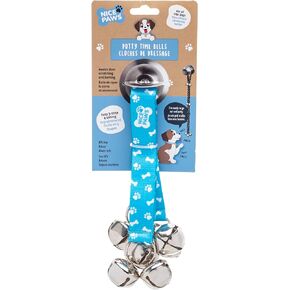 NICE PAWS Dog Door Bell - 7 Extra Loud Dog Door Bells for Potty Training - Durable, Chew-Resistant Potty Dog Bells for Dogs Adjustable Length, Puppy-Friendly for Easy Communication