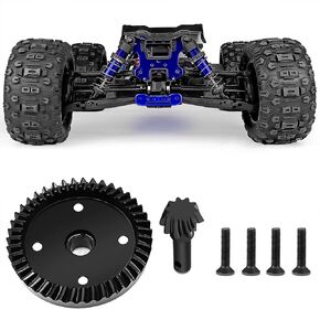 BRKRC Steel Diff Gear 10T 43T Front Rear Transmission Differential Gears for 1/8 Scale 4WD Sledge