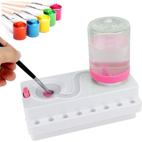 SZDADJY Paint Brush Cleaner Efficient Multi-Purpose, Waterproof, Quick-Cleaning, Suitable for Watercolor and Oil Paints (White+Green)