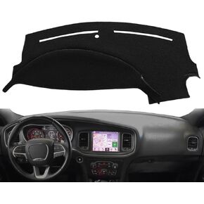 Dash Cover Mat Custom Fit for Dodge Charger 2011-2023,Dashboard Cover Pad Carpet J24 Black