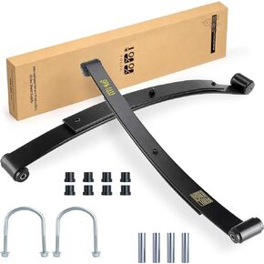 10L0L Golf Cart Rear Leaf Spring Kit for EZGO RXV, 2- Leaf Duty Rear Leaf Spring Kit with U Blot Bushing & Sleeves for E-Z GO RXV Golf Cart 2008 and Up