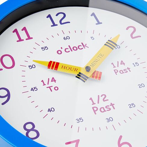 Unity Henley Children's Learn The Time Wall Clock, 10-Inch, Blue in Saudi Arabia