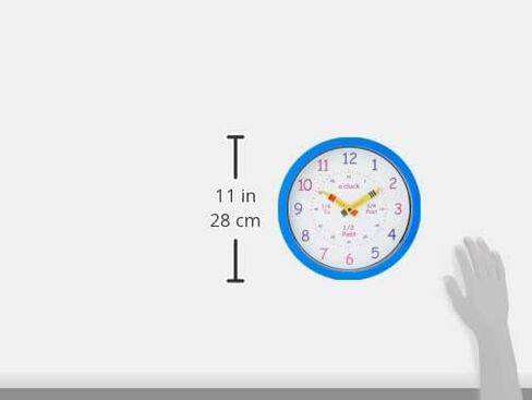 Unity Henley Children's Learn The Time Wall Clock, 10-Inch, Blue in Saudi Arabia