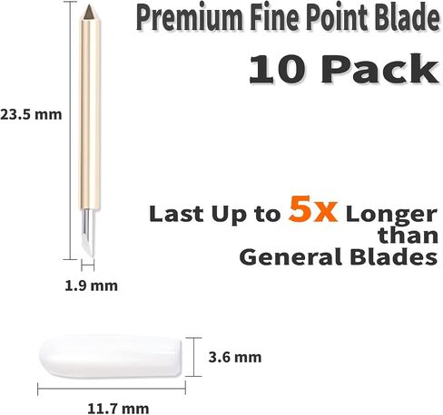 THANMO 10 pcs Premium Fine Point Replacement Blade Compatible with Maker 3/Maker/Explore 3/Explore Air 2/Air,Blade Perfect for Cutting Cuts Glitter Vinyl,Cardstock,Faux,Adhesive Foil,Vellum and Etc in Saudi Arabia